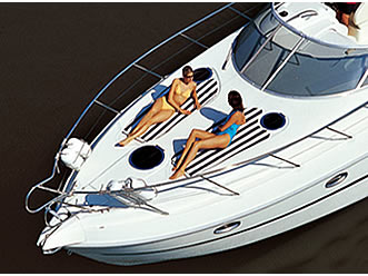 Image: Barcelona hen luxury fast motor yacht charter.
